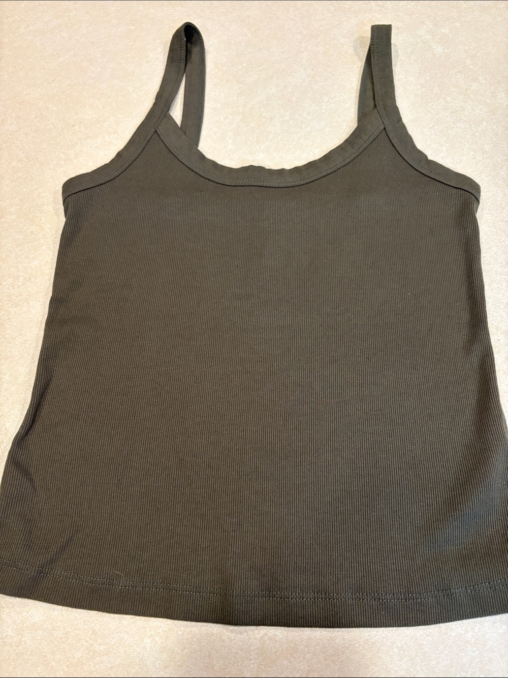 wild fable Olive Ribbed Scoop Neck Tank Top - Picture 5 of 8